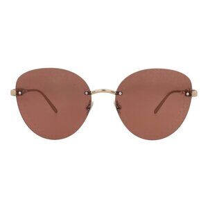 Alaia Womens Cat Eye Gold Gold Brown Fashion Designer Eyewear